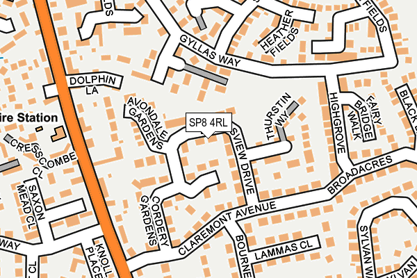 SP8 4RL map - OS OpenMap – Local (Ordnance Survey)