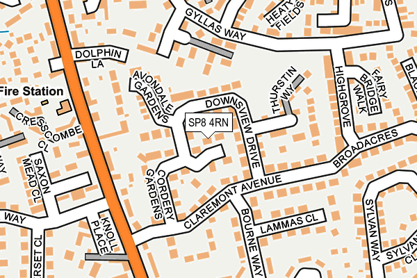 SP8 4RN map - OS OpenMap – Local (Ordnance Survey)