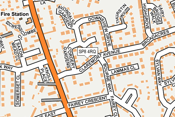 SP8 4RQ map - OS OpenMap – Local (Ordnance Survey)