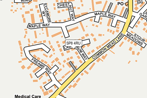 SP8 4RU map - OS OpenMap – Local (Ordnance Survey)