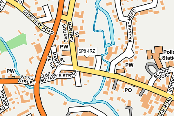 SP8 4RZ map - OS OpenMap – Local (Ordnance Survey)