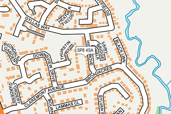 SP8 4SA map - OS OpenMap – Local (Ordnance Survey)