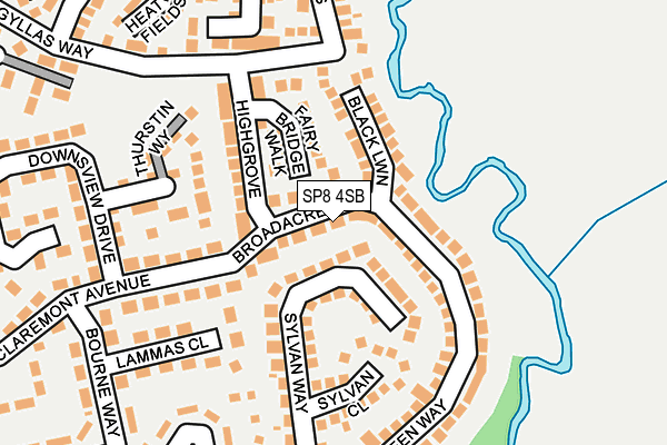 SP8 4SB map - OS OpenMap – Local (Ordnance Survey)