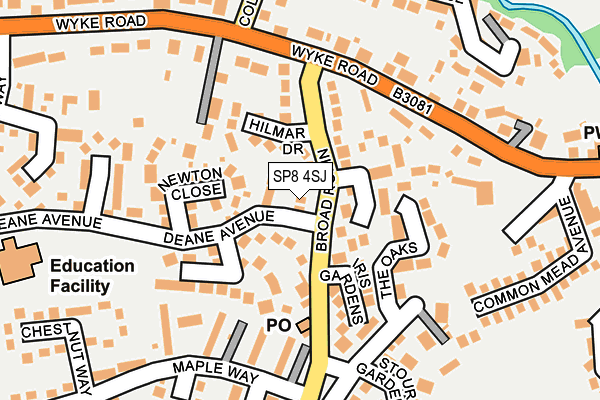 SP8 4SJ map - OS OpenMap – Local (Ordnance Survey)