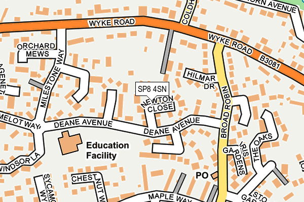 SP8 4SN map - OS OpenMap – Local (Ordnance Survey)