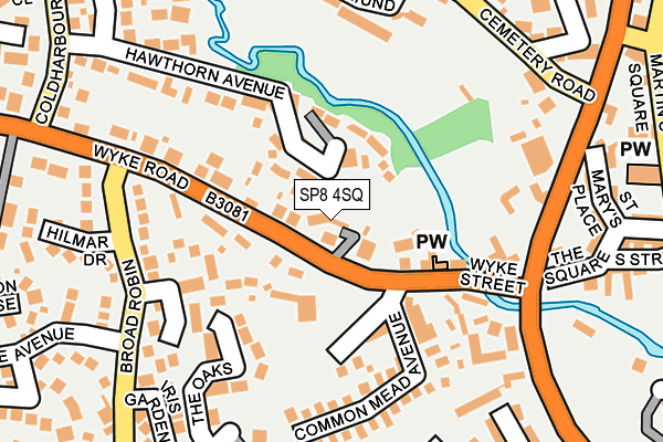 SP8 4SQ map - OS OpenMap – Local (Ordnance Survey)