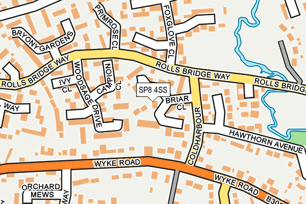 SP8 4SS map - OS OpenMap – Local (Ordnance Survey)