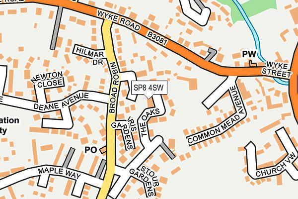 SP8 4SW map - OS OpenMap – Local (Ordnance Survey)