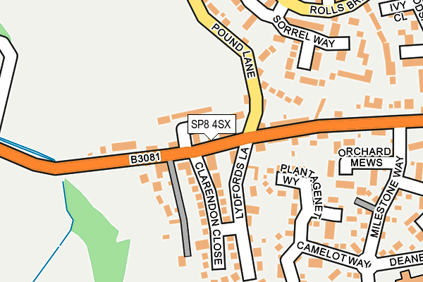 SP8 4SX map - OS OpenMap – Local (Ordnance Survey)