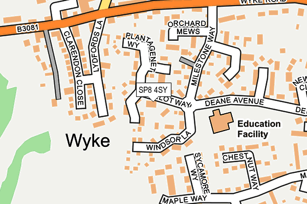 SP8 4SY map - OS OpenMap – Local (Ordnance Survey)