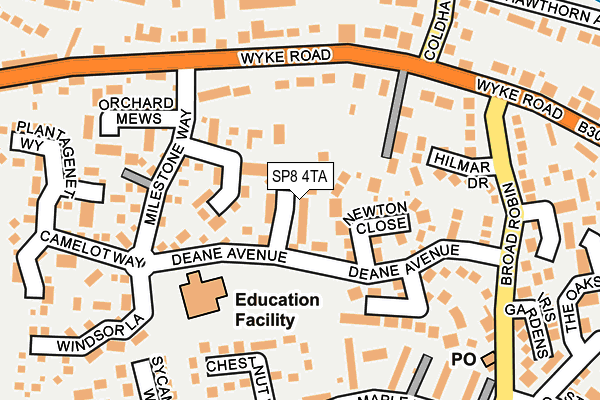 SP8 4TA map - OS OpenMap – Local (Ordnance Survey)