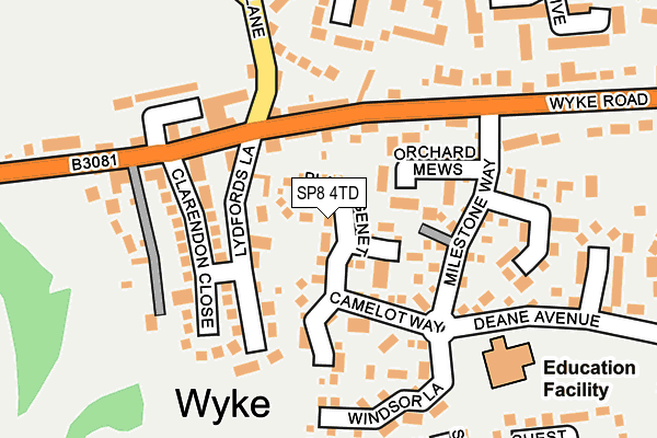 SP8 4TD map - OS OpenMap – Local (Ordnance Survey)