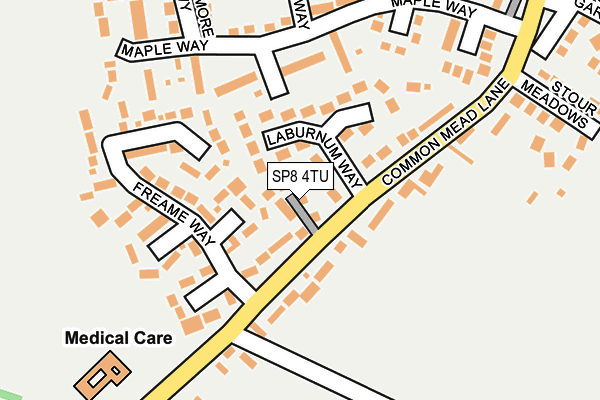 SP8 4TU map - OS OpenMap – Local (Ordnance Survey)