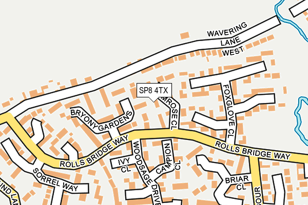 SP8 4TX map - OS OpenMap – Local (Ordnance Survey)
