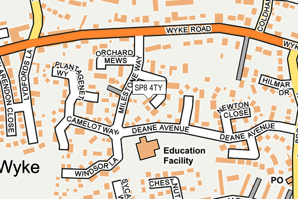 SP8 4TY map - OS OpenMap – Local (Ordnance Survey)