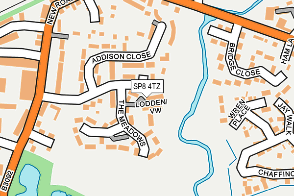 SP8 4TZ map - OS OpenMap – Local (Ordnance Survey)