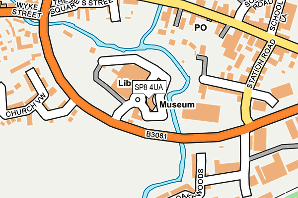 SP8 4UA map - OS OpenMap – Local (Ordnance Survey)