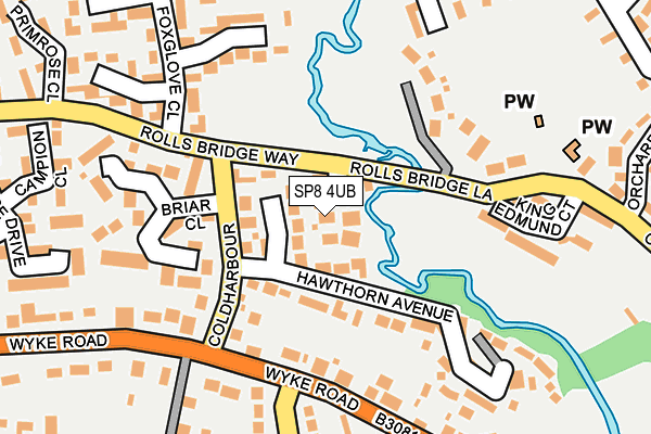 SP8 4UB map - OS OpenMap – Local (Ordnance Survey)