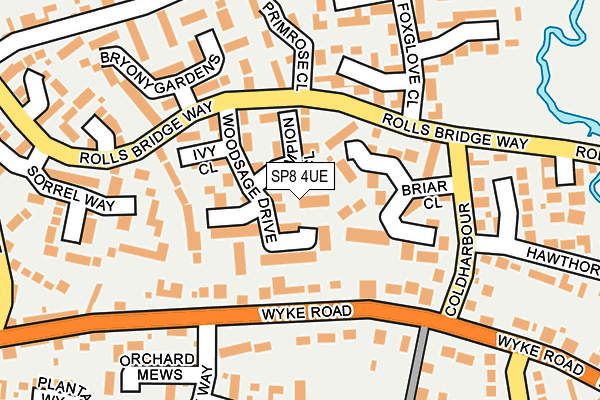 SP8 4UE map - OS OpenMap – Local (Ordnance Survey)