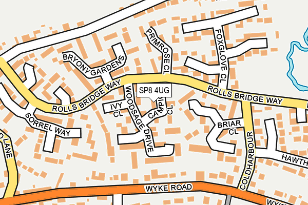 SP8 4UG map - OS OpenMap – Local (Ordnance Survey)