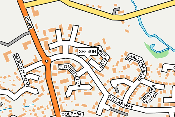 SP8 4UH map - OS OpenMap – Local (Ordnance Survey)