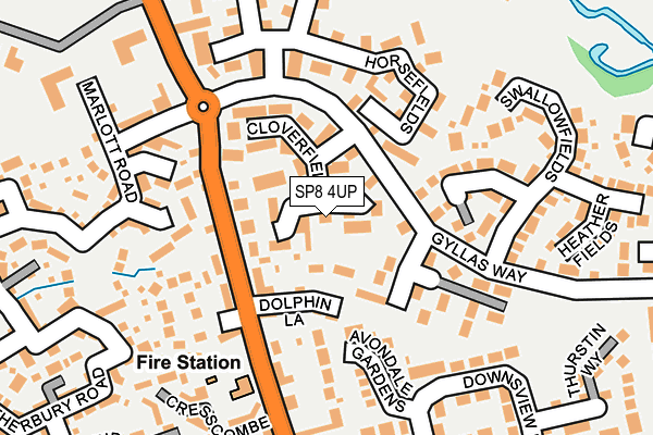 SP8 4UP map - OS OpenMap – Local (Ordnance Survey)