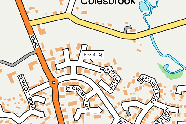 SP8 4UQ map - OS OpenMap – Local (Ordnance Survey)