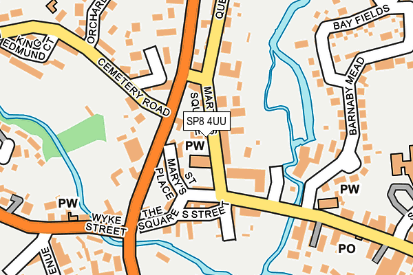 SP8 4UU map - OS OpenMap – Local (Ordnance Survey)