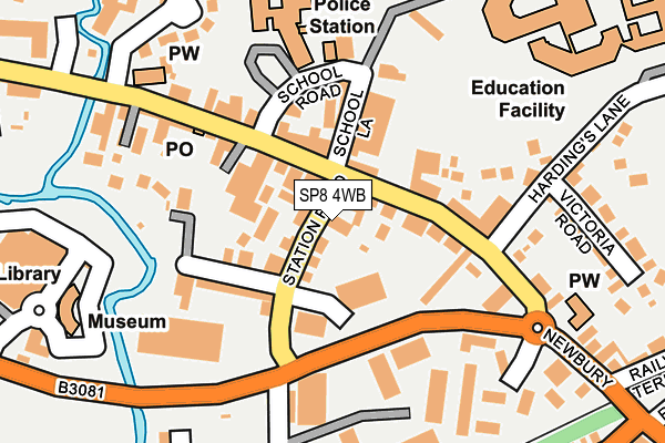 SP8 4WB map - OS OpenMap – Local (Ordnance Survey)