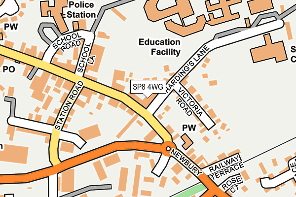 SP8 4WG map - OS OpenMap – Local (Ordnance Survey)
