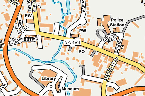 SP8 4WH map - OS OpenMap – Local (Ordnance Survey)