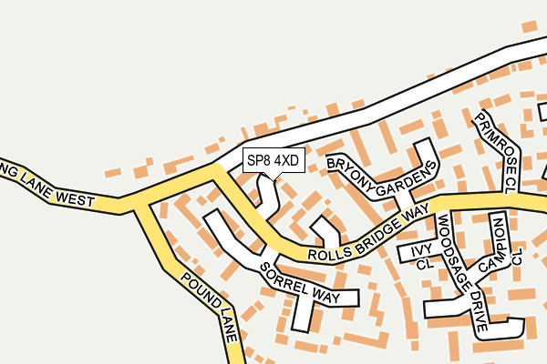 SP8 4XD map - OS OpenMap – Local (Ordnance Survey)