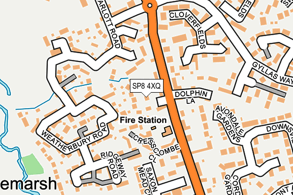 SP8 4XQ map - OS OpenMap – Local (Ordnance Survey)