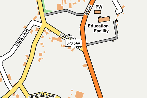 SP8 5AA map - OS OpenMap – Local (Ordnance Survey)