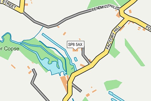 SP8 5AX map - OS OpenMap – Local (Ordnance Survey)