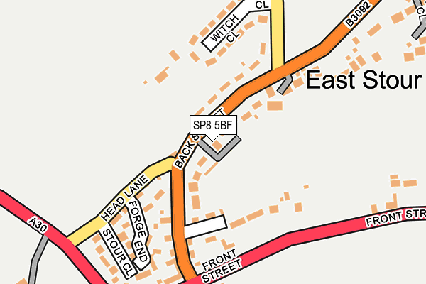 SP8 5BF map - OS OpenMap – Local (Ordnance Survey)