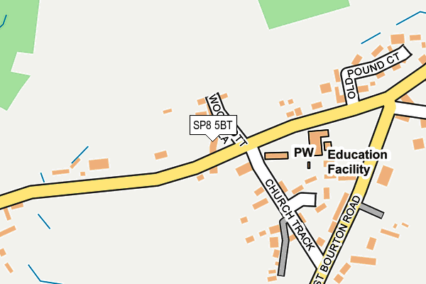 SP8 5BT map - OS OpenMap – Local (Ordnance Survey)