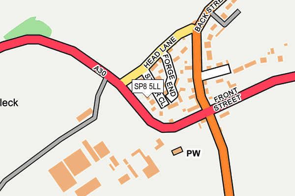 SP8 5LL map - OS OpenMap – Local (Ordnance Survey)