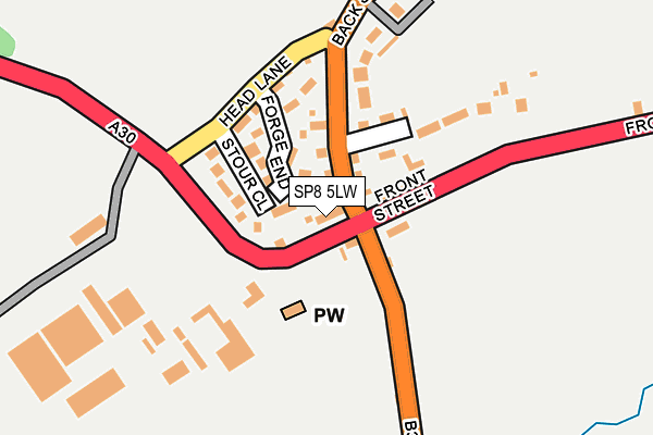 SP8 5LW map - OS OpenMap – Local (Ordnance Survey)