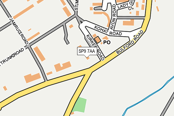 SP9 7AA map - OS OpenMap – Local (Ordnance Survey)