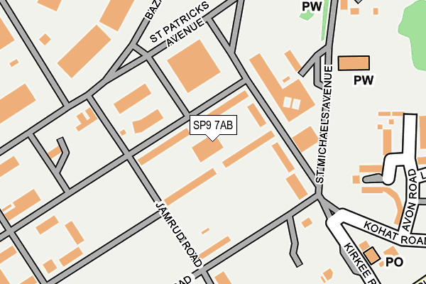 SP9 7AB map - OS OpenMap – Local (Ordnance Survey)