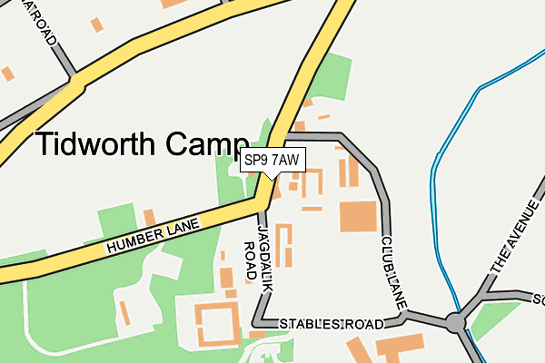 SP9 7AW map - OS OpenMap – Local (Ordnance Survey)