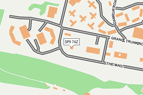 SP9 7AZ map - OS OpenMap – Local (Ordnance Survey)