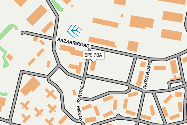 SP9 7BA map - OS OpenMap – Local (Ordnance Survey)