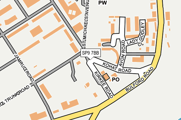 SP9 7BB map - OS OpenMap – Local (Ordnance Survey)