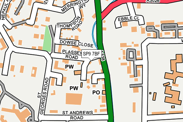 SP9 7BF map - OS OpenMap – Local (Ordnance Survey)