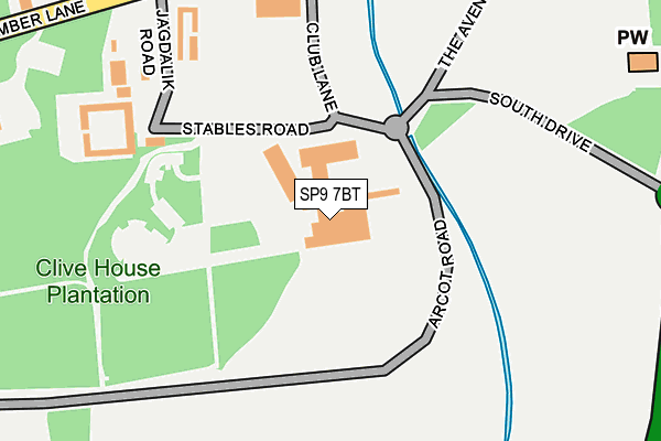 SP9 7BT map - OS OpenMap – Local (Ordnance Survey)