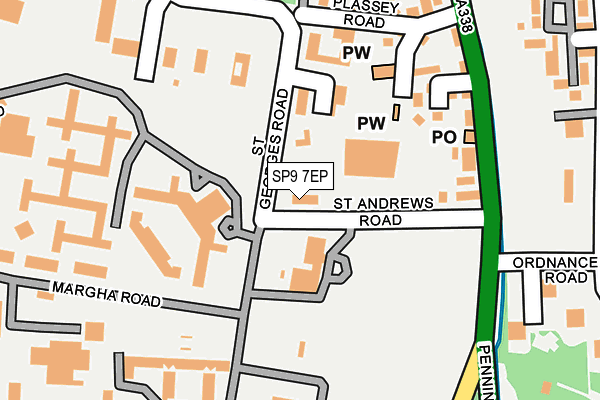 SP9 7EP map - OS OpenMap – Local (Ordnance Survey)