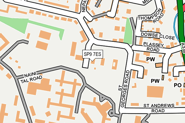 SP9 7ES map - OS OpenMap – Local (Ordnance Survey)