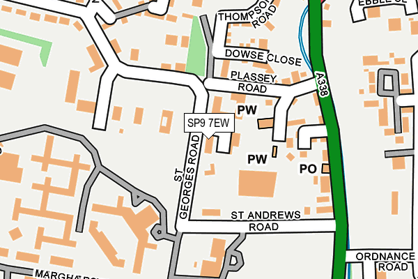 SP9 7EW map - OS OpenMap – Local (Ordnance Survey)